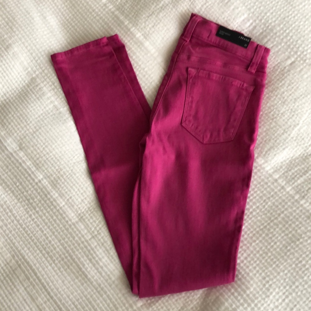 J brand NWT super skinny mid rise 25 magenta jeans